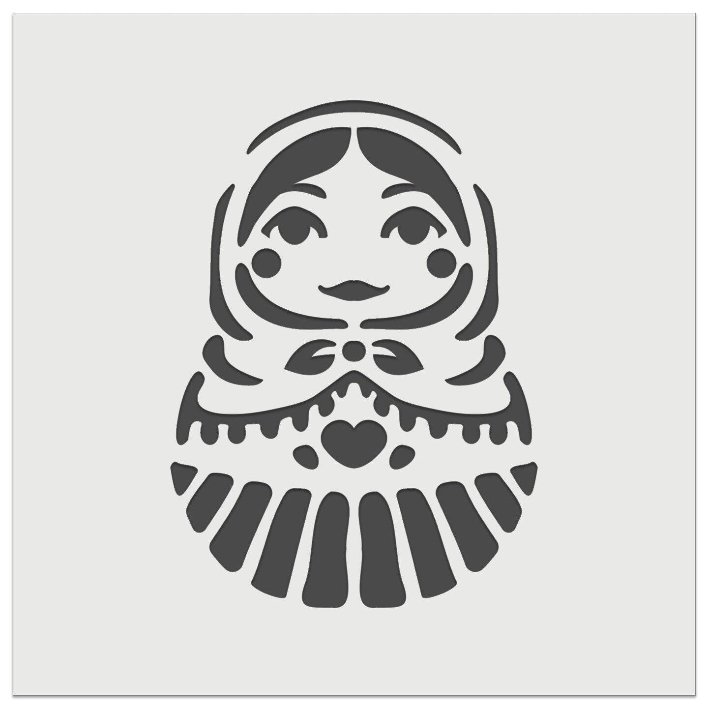 Russian Nesting Doll Matroyshka Babushka Wall Cookie DIY Craft Reusable Stencil