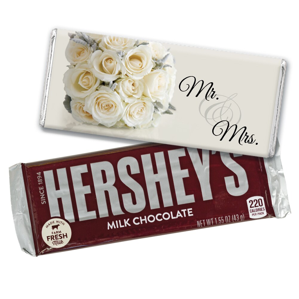 Floral Wedding Candy Party Favors Wrapped Hershey&#x27;s Chocolate Bars or Wrappers Only by Just Candy