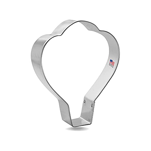 CookieCutter.Com Hot Air Balloon Cookie Cutter 4 in &#x2013;Tin Plated Steel Cookie Cutters &#x2013; Made In The USA