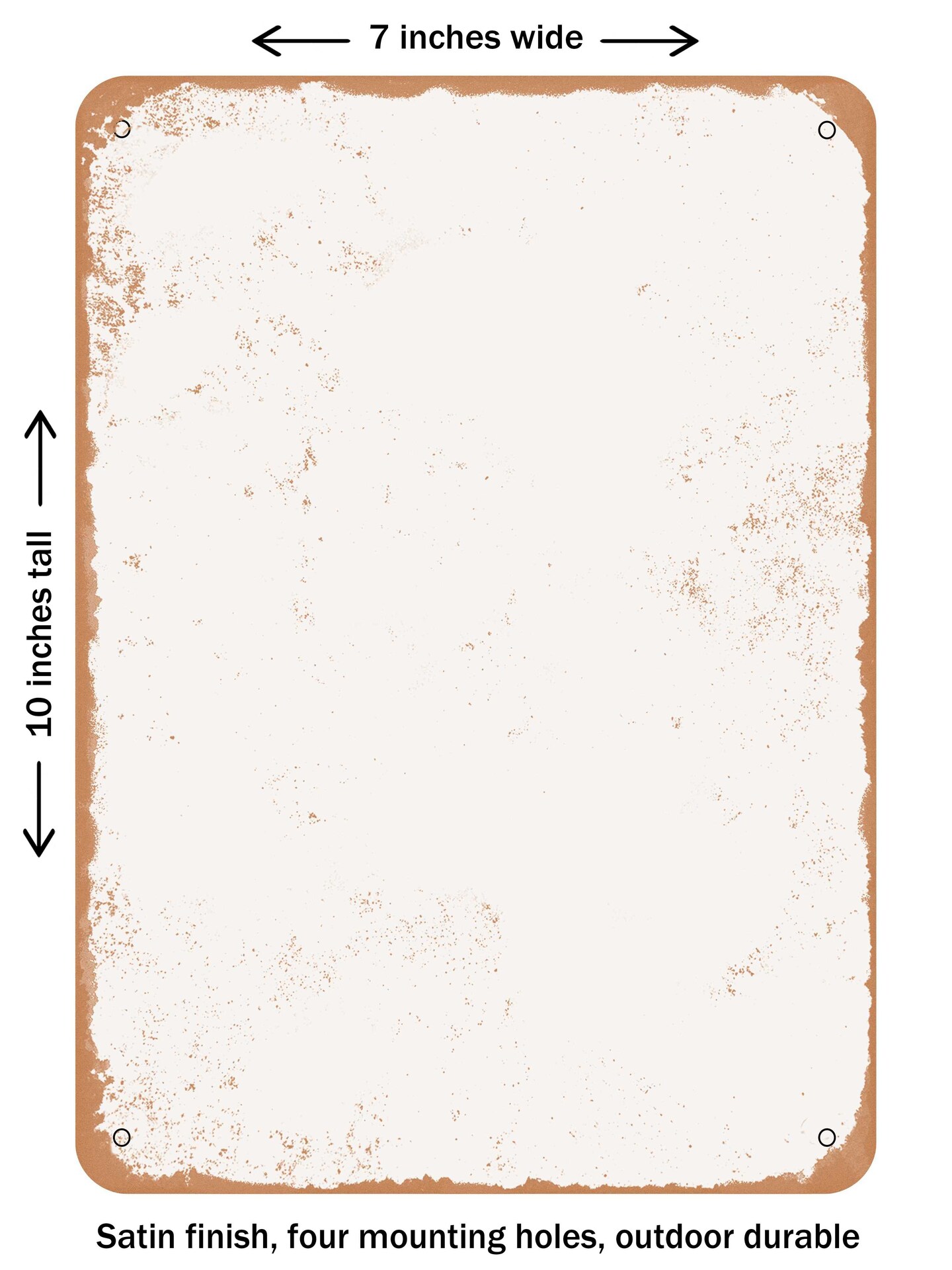 DECORATIVE METAL SIGN - Blank Plaque for Your Crafting - Vintage Rusty Look