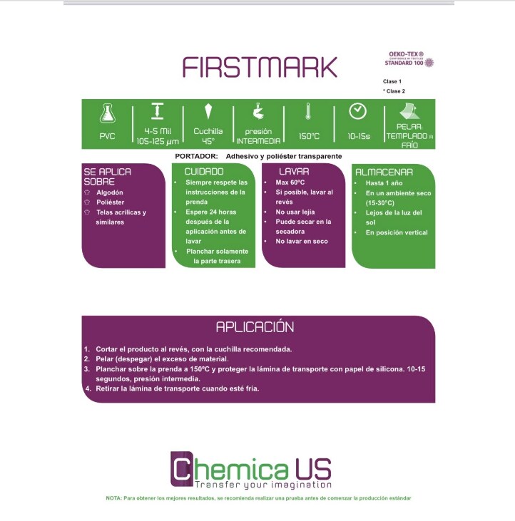 USA 15" x 22 Yds Chemica FirstMark Heat Transfer Vinyl BRIGHT BLUE CH-189 HTV