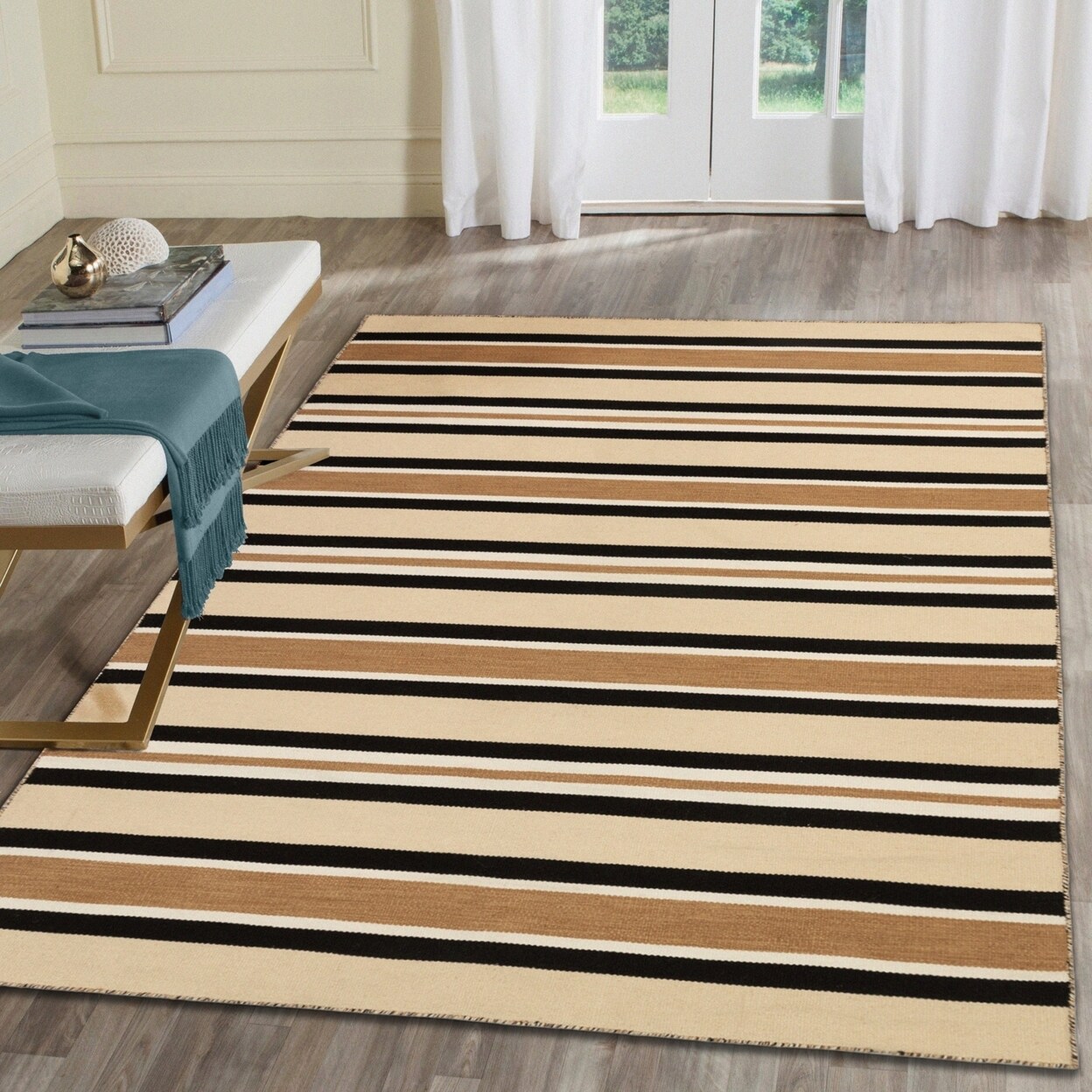 The Rug Department Liora Manne Sorrento Cabana Stripe Indoor Outdoor Area Rug Sisal