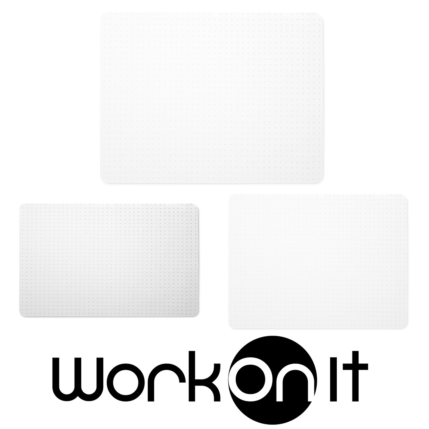 WorkOnIt Office Desk Chair Floor Mat, Clear