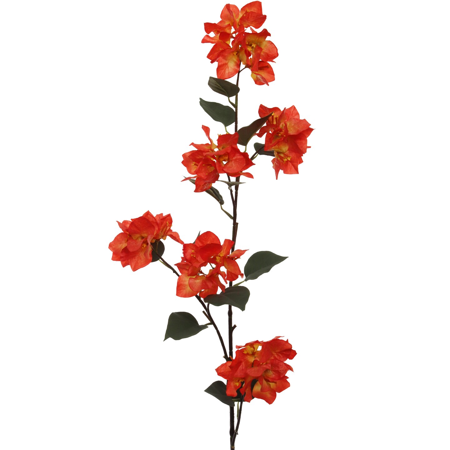 48" Artificial Orange Bougainvillea Branch Indoor/Outdoor Faux Floral by Floral Home®