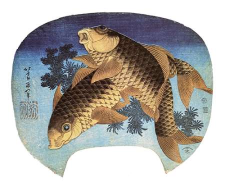 Two Carp 1831 Poster Print by Hokusai - Item # VARPDX373191