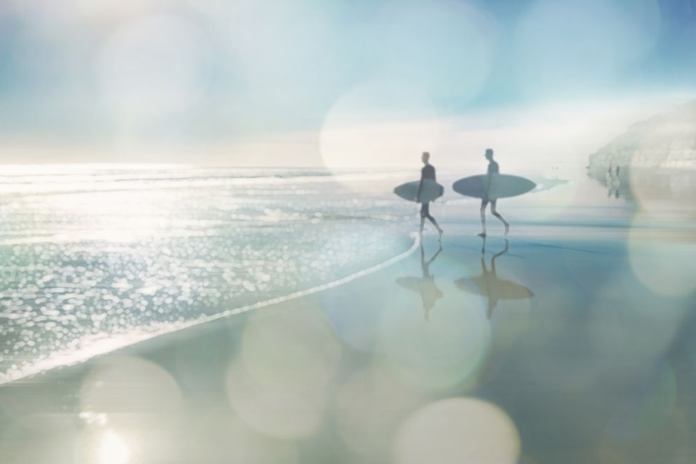 Surfers Poster Print by Devon Davis # DA116323