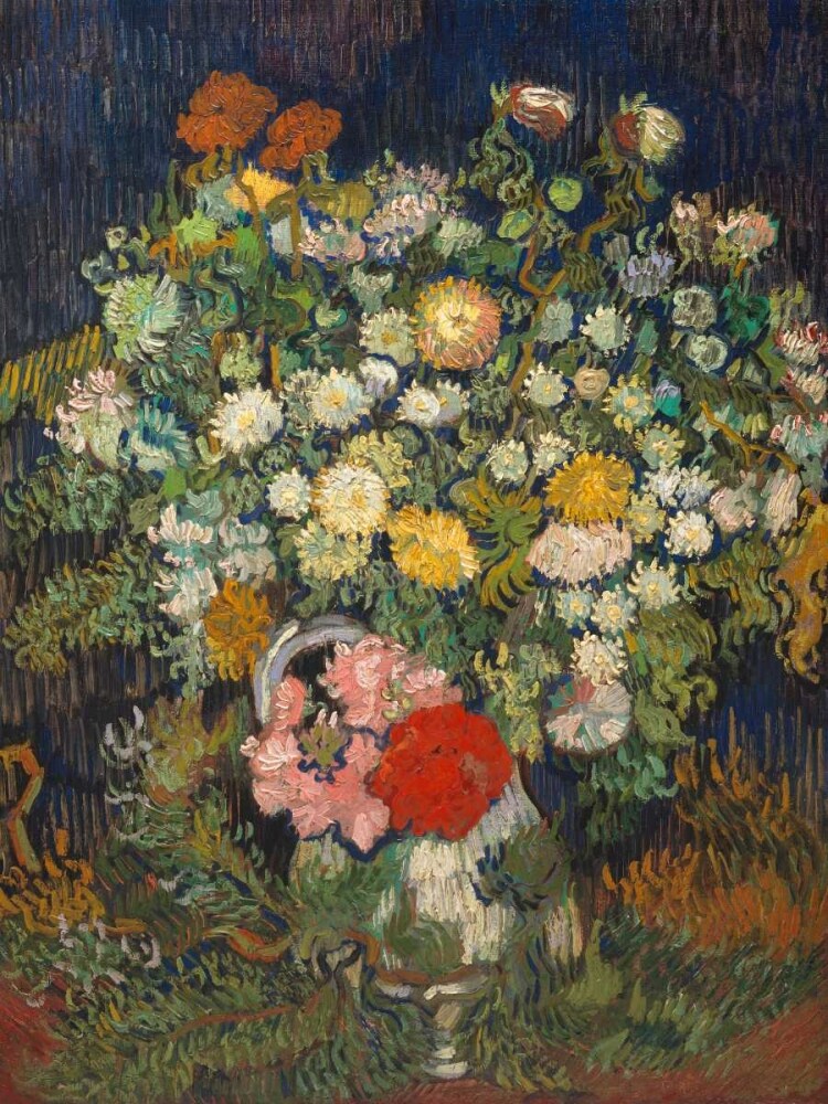 Bouquet of Flowers in a Vase Poster Print by Vincent van Gogh - Item # VARPDX3VG3950