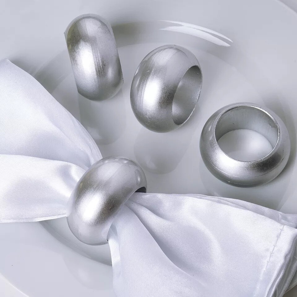 12-Pieces Acrylic Napkin Rings Set
