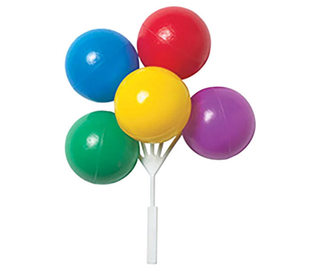 Primary Balloon Cluster Balloon Cluster Cake, Cupcake or Candy Toppers Circus 6 Pics Per Order