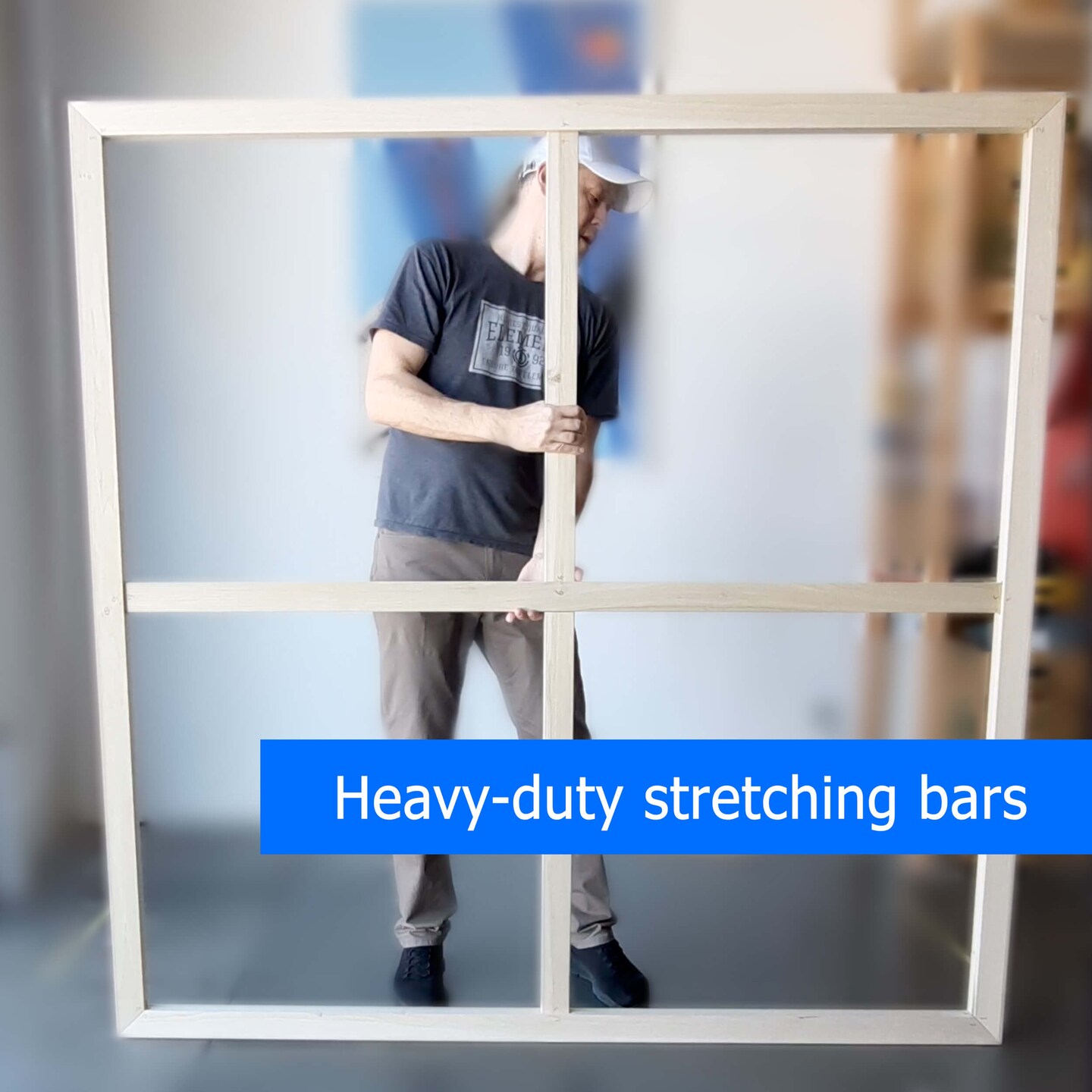 Large canvas stretching bars Custom sizes canvas frame Heavy duty 1
