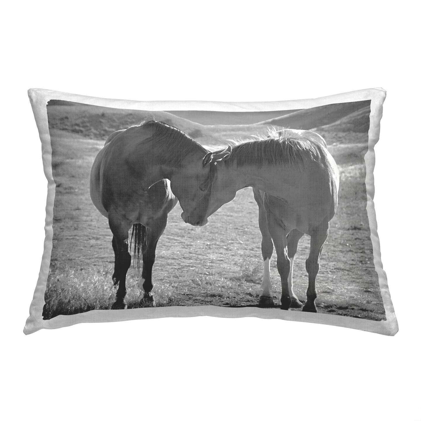Stupell Industries Hugging Horses Landscape Decorative Printed Throw Pillow