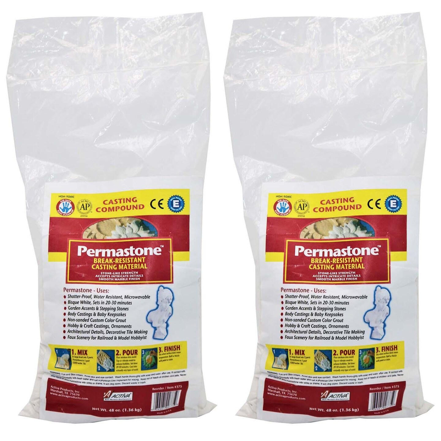 PermaStone&#x2122; Casting Compound, 48 oz., Pack of 2