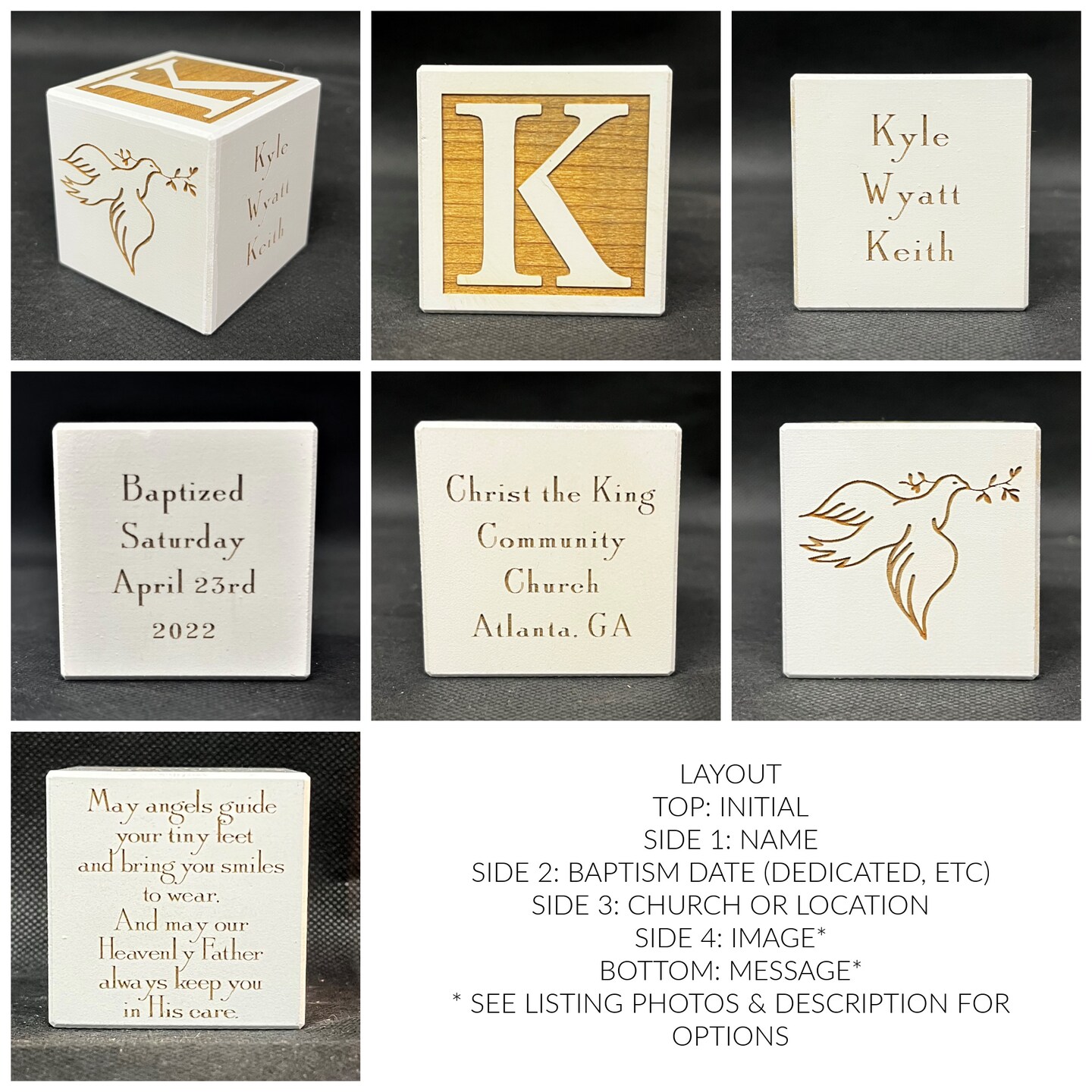 Personalized Baptism Gift Gift for Baptism Gift for Godson Gift for Goddaughter Godparent Gift Christening Gift Personalized Baby Block MakerPlace by Michaels