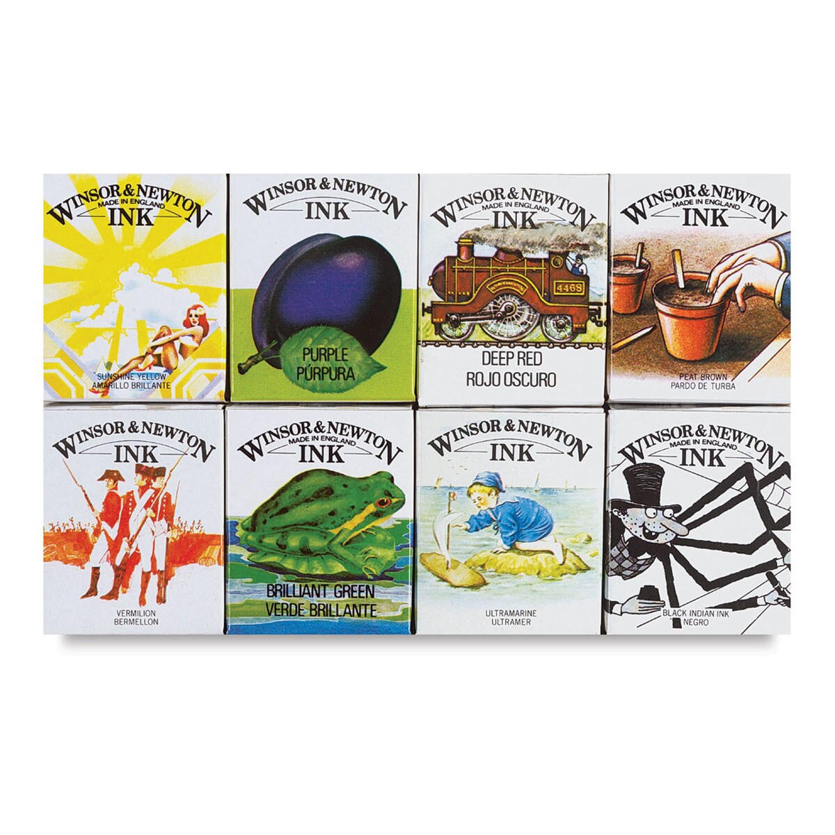 Winsor & Newton Drawing Ink Set - 14 ml, Supplimental , Set of 8