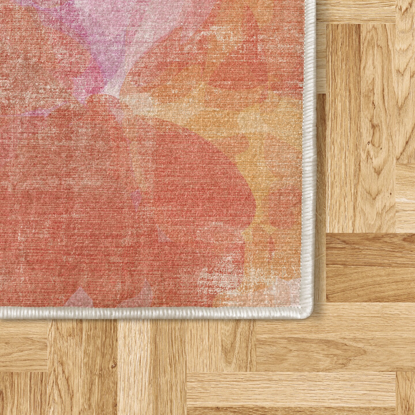 Ambesonne Floral Decorative Rug, Vibrant Colors Abstract Creative Watercolor Style Flower Pattern Design of Artwork, Quality Carpet for Bedroom Dorm and Living Room, Multicolor