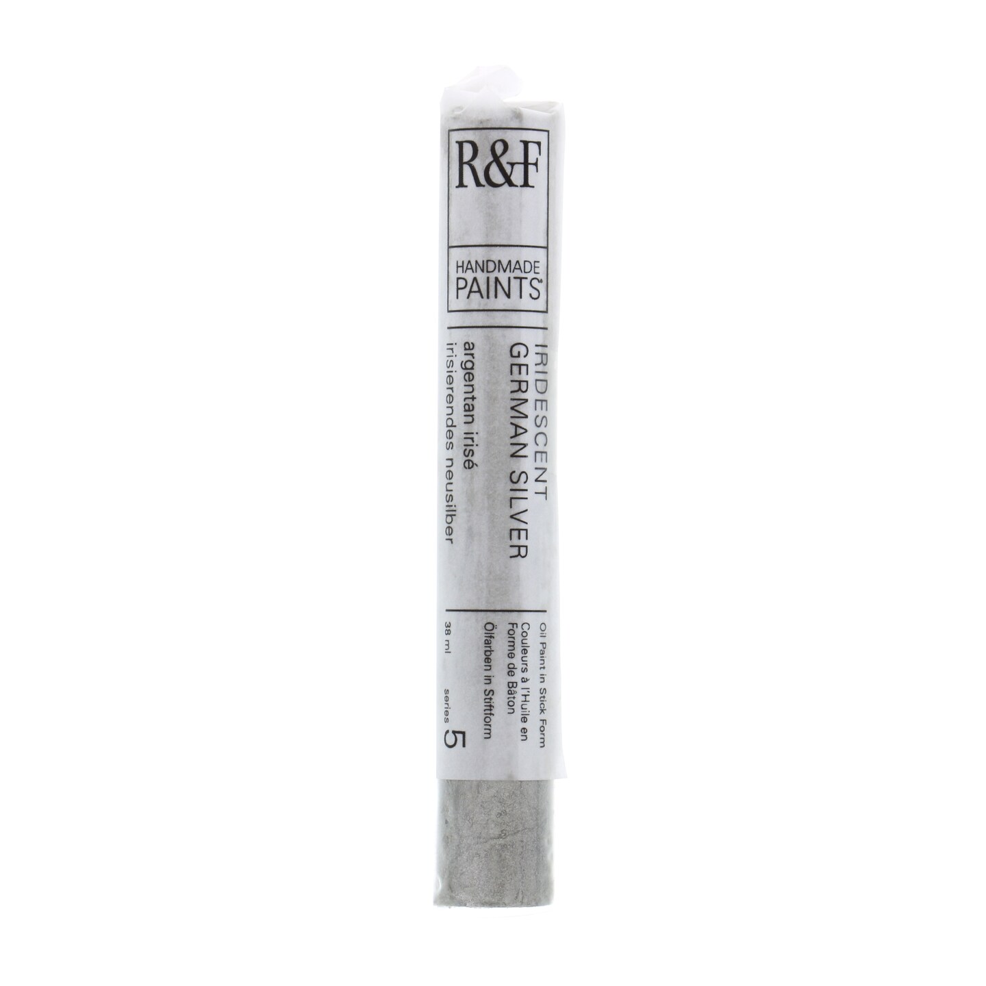 R&#x26;F Handmade Paints Pigment Stick, 38ml, Iridescent Green Silver