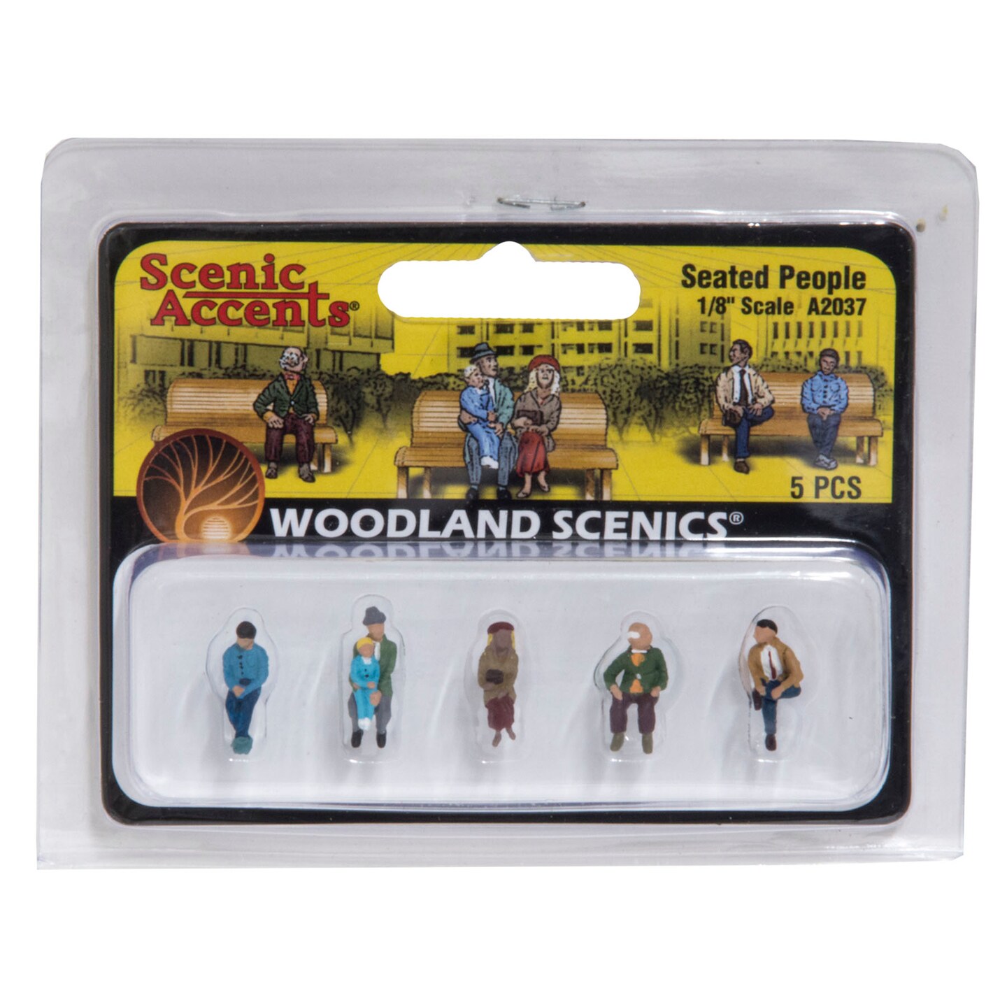 Woodland Scenics Scale Figures, 1/8&#x22;, Seated People
