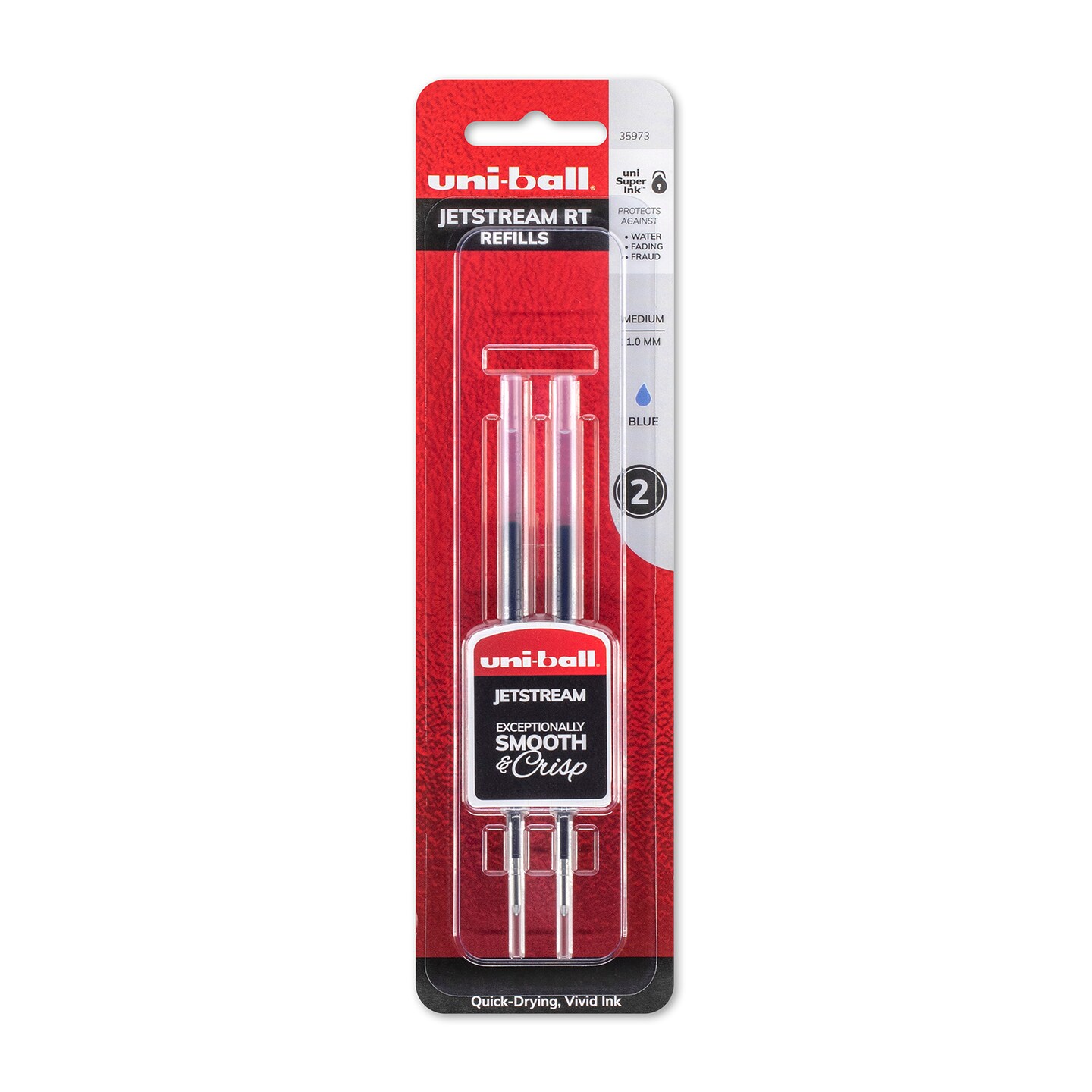 Uni-Ball Jetstream Rt Retractable Pen Refill, 2/Pkg., Blue