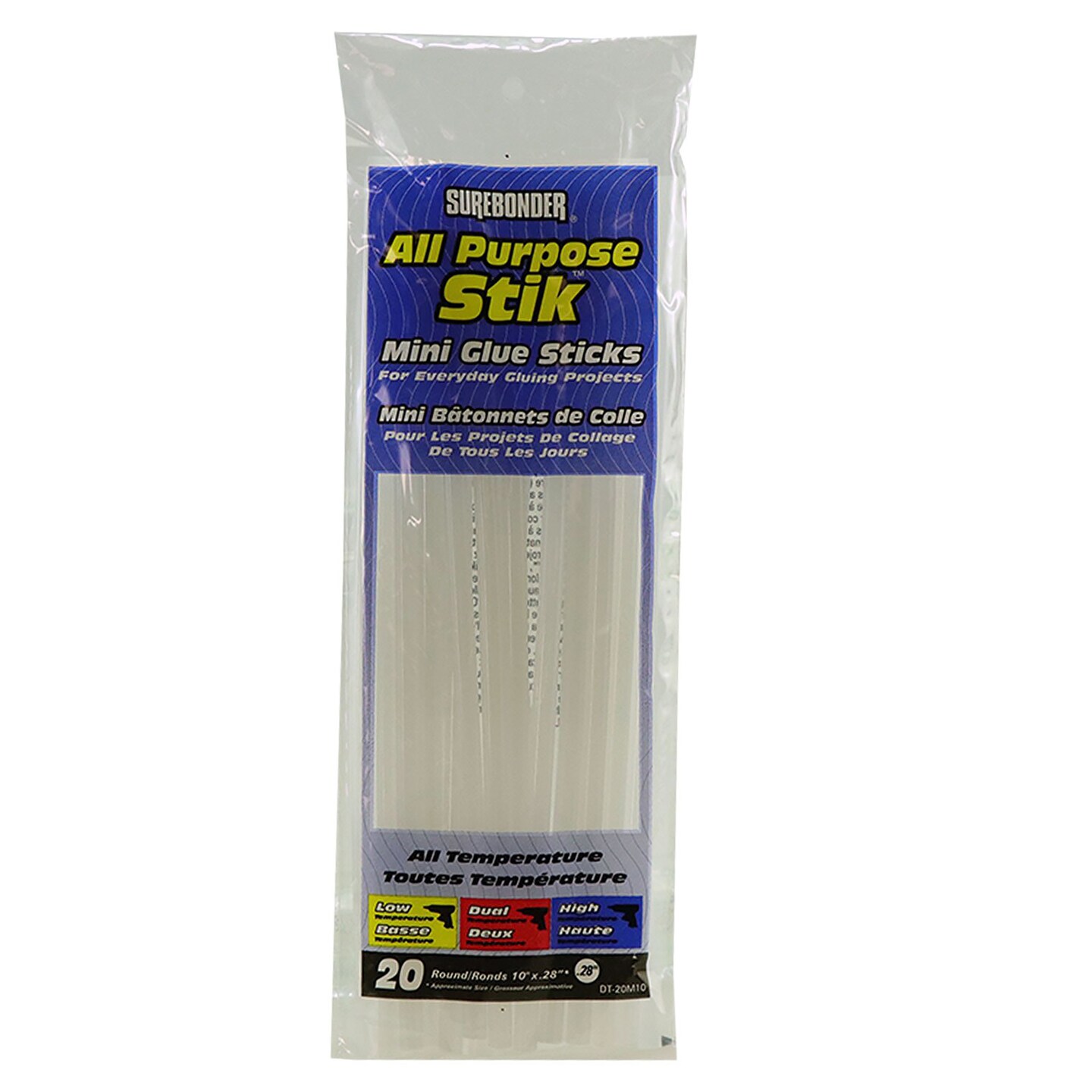 FPC Corporation All Temperature Glue Sticks, Mini Diameter, 10", 20/Pkg.