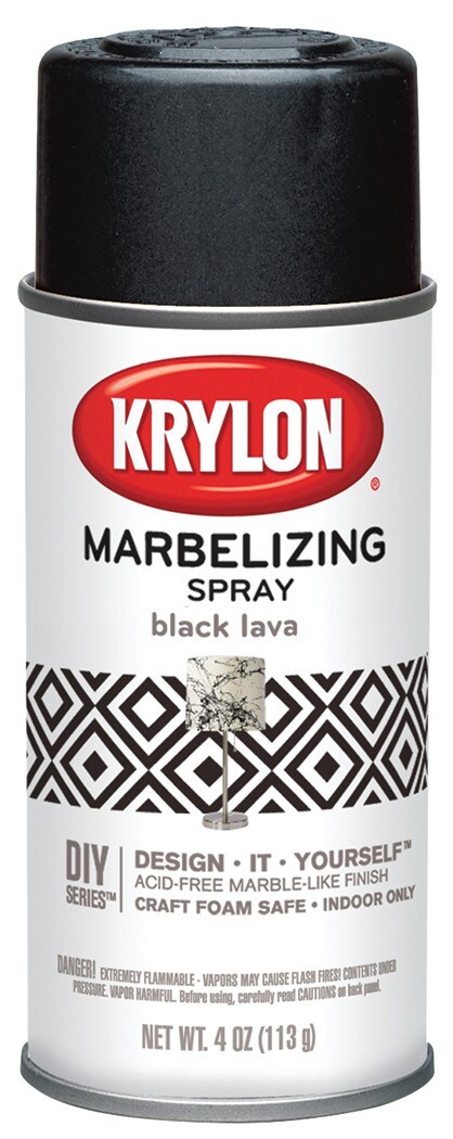 Krylon Marbelizing Spray, 4 oz., Black Lava
