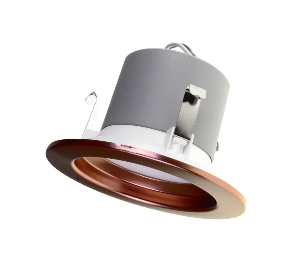 NICOR 4in. LED Downlight 644Lm 2700K in Aged Copper Round Recessed Light