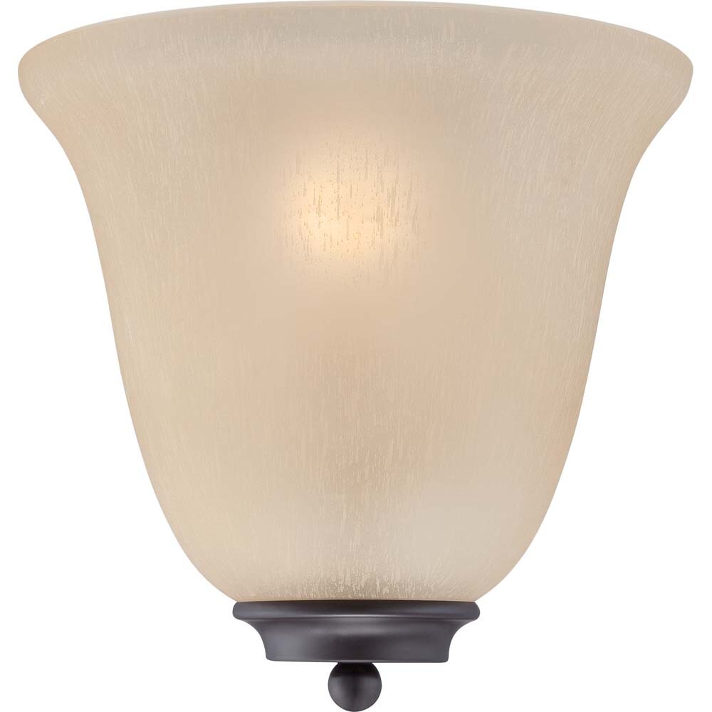 Empire 1-Light Wall Sconce Vanity & Wall Light Fixture in Mahogany Bronze Finish