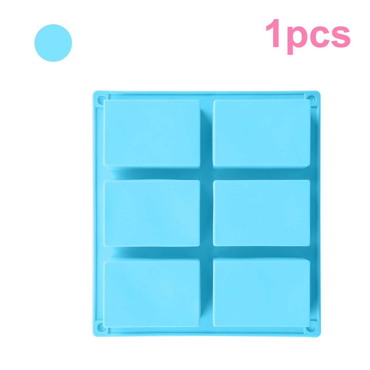 6-Grid Rectangle Silicone Soap and Cake Making Molds