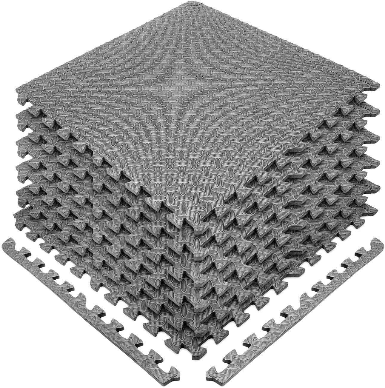 Sorbus Interlocking Foam Gym Floor Tiles -Great Exercise Mat Tiles for Workout, Yoga, Heavy Exercise Equipment Mat (24"x 24 " | 6 Pack)