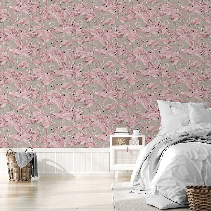 Tempaper Flamingo Peel and Stick Wallpaper Ballerina Pink