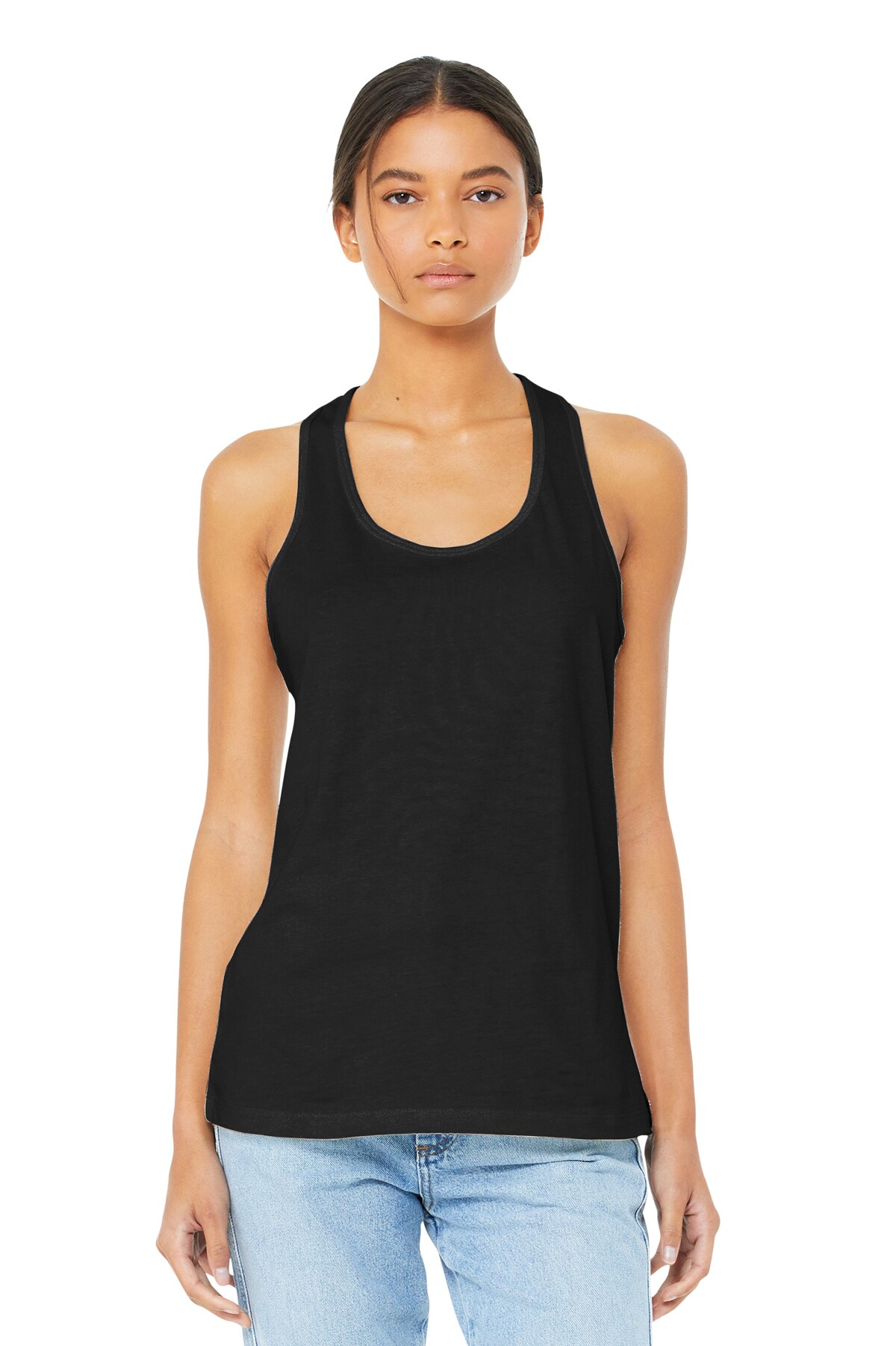 BELLA + CANVAS® Women's Relaxed Fit Racerback Tank with Airlume Cotton and Sustainable Retail Design