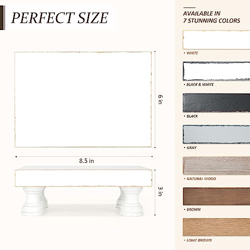 EOSAHR Decorative Wood Riser for Home Decor : Farmhouse Pedestal Stand for Display and Rustic Soap Holder for Sink Organizer - Retro Display Tray for Your Home, Livingroom, Bathroom,and Kitchen