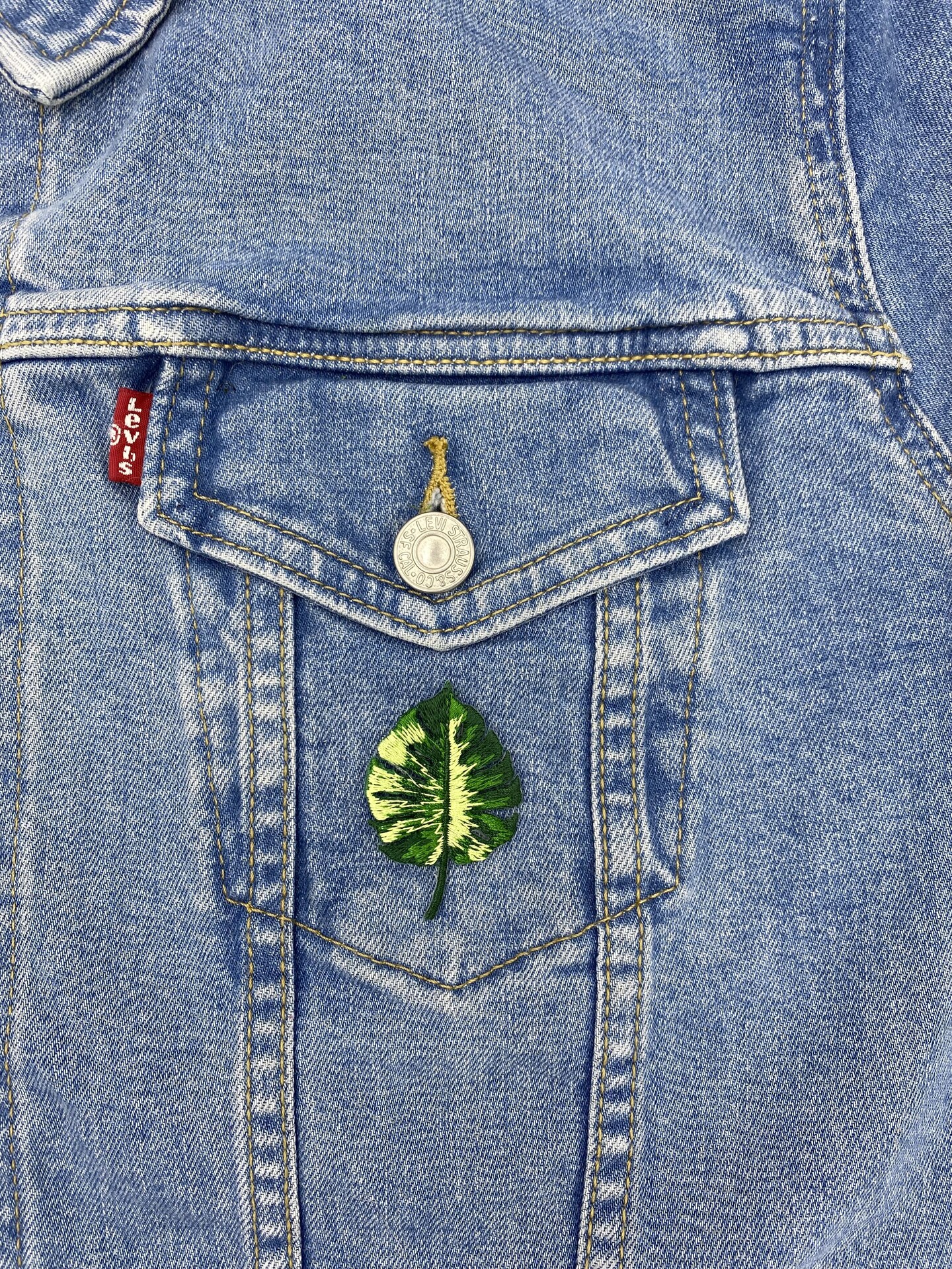 Monstera Deliciosa Leaf, Plants, Embroidered, Iron-on Patch