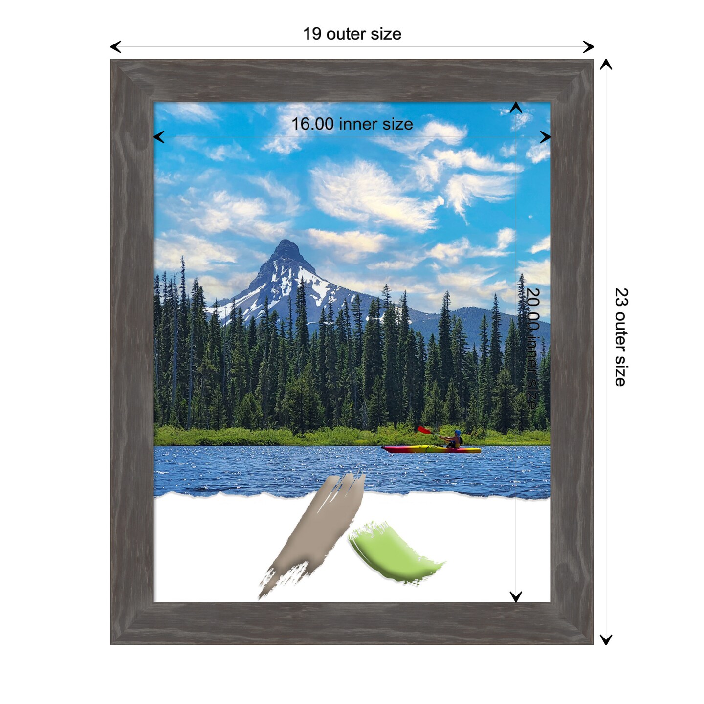 Woodridge Rustic Grey Wood Picture Frame, Photo Frame, Art Frame
