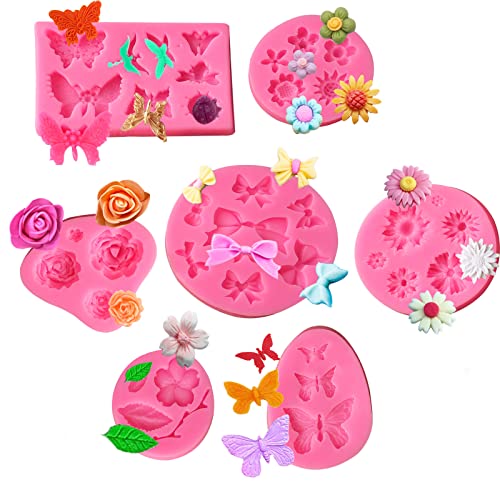 7 Pack for Rose, Chocolate, Cake, Butterfly, Mini Bow, Cupcake, Jelly, Mini Muffins and Candy Making