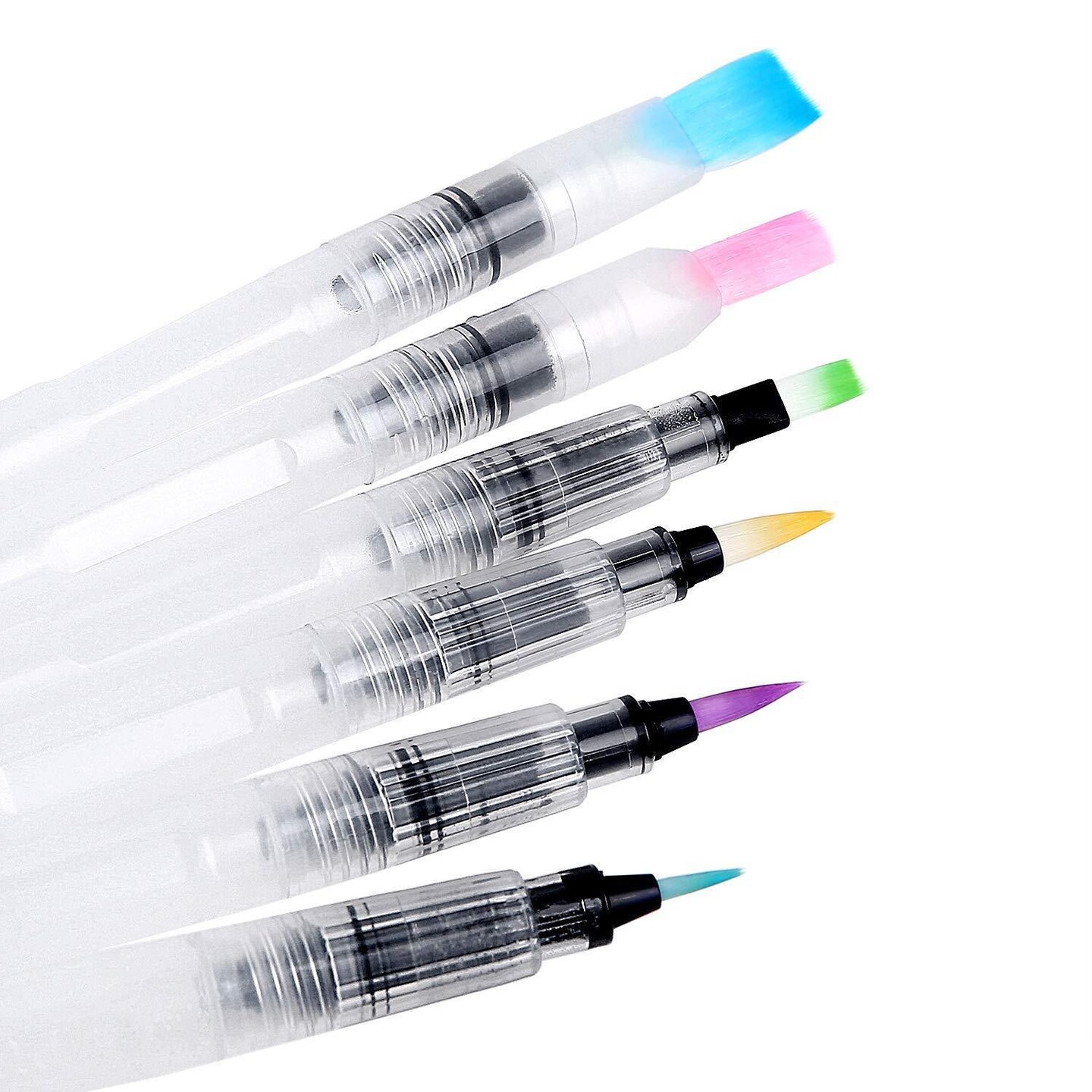6 Set Water Color Brush Refillable Pen Watercolor Color Supplies