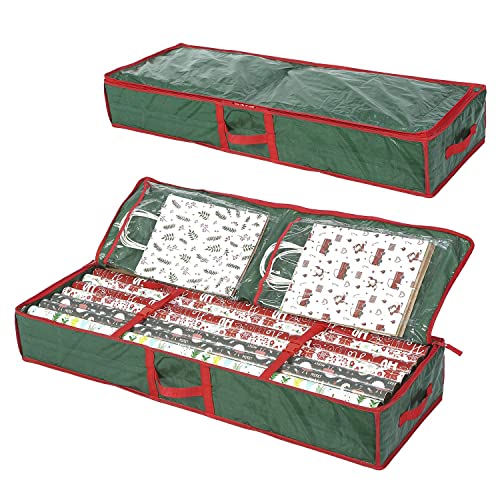 Wrapping Paper Storage Box-Holds 20 Rolls of 39.5”Inch Gift Wrap-Upright  Contain