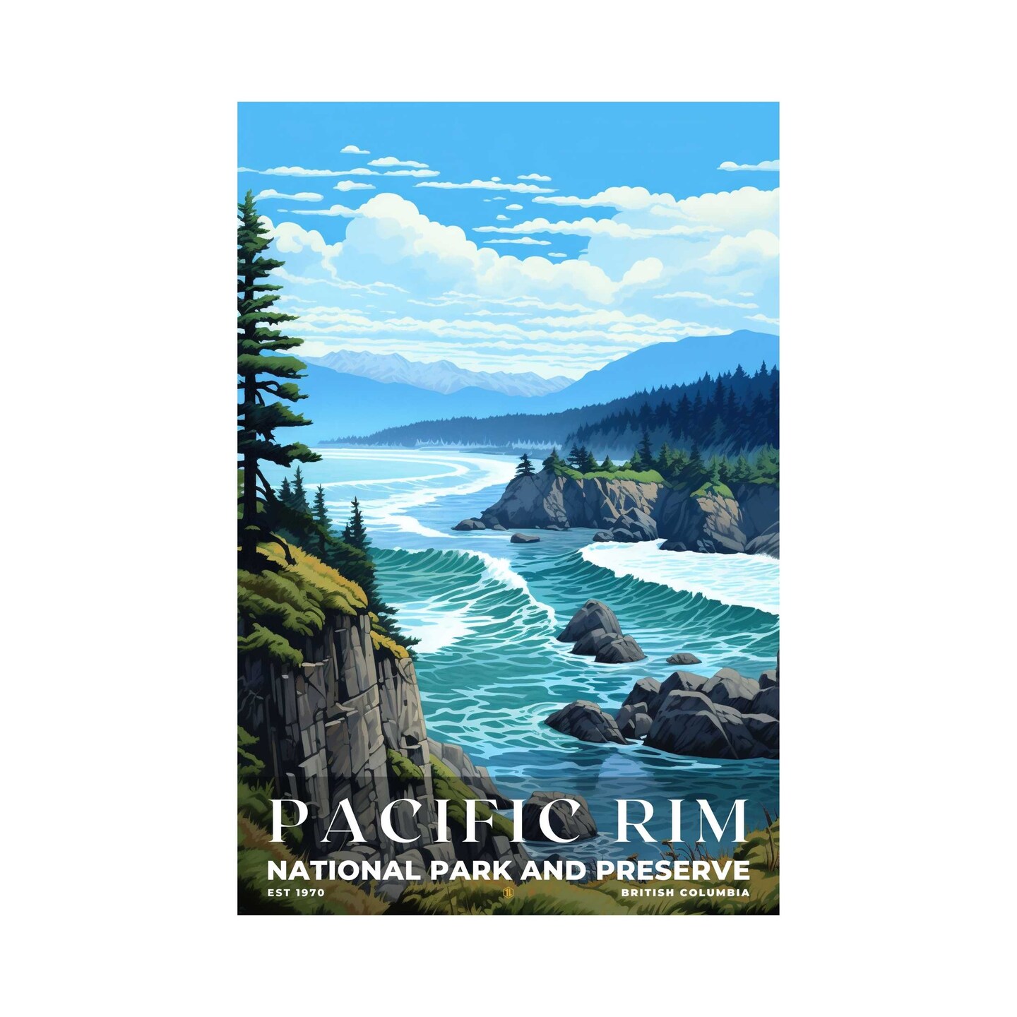 Pacific Rim National Park Reserve Poster, Travel Print, Office Poster ...