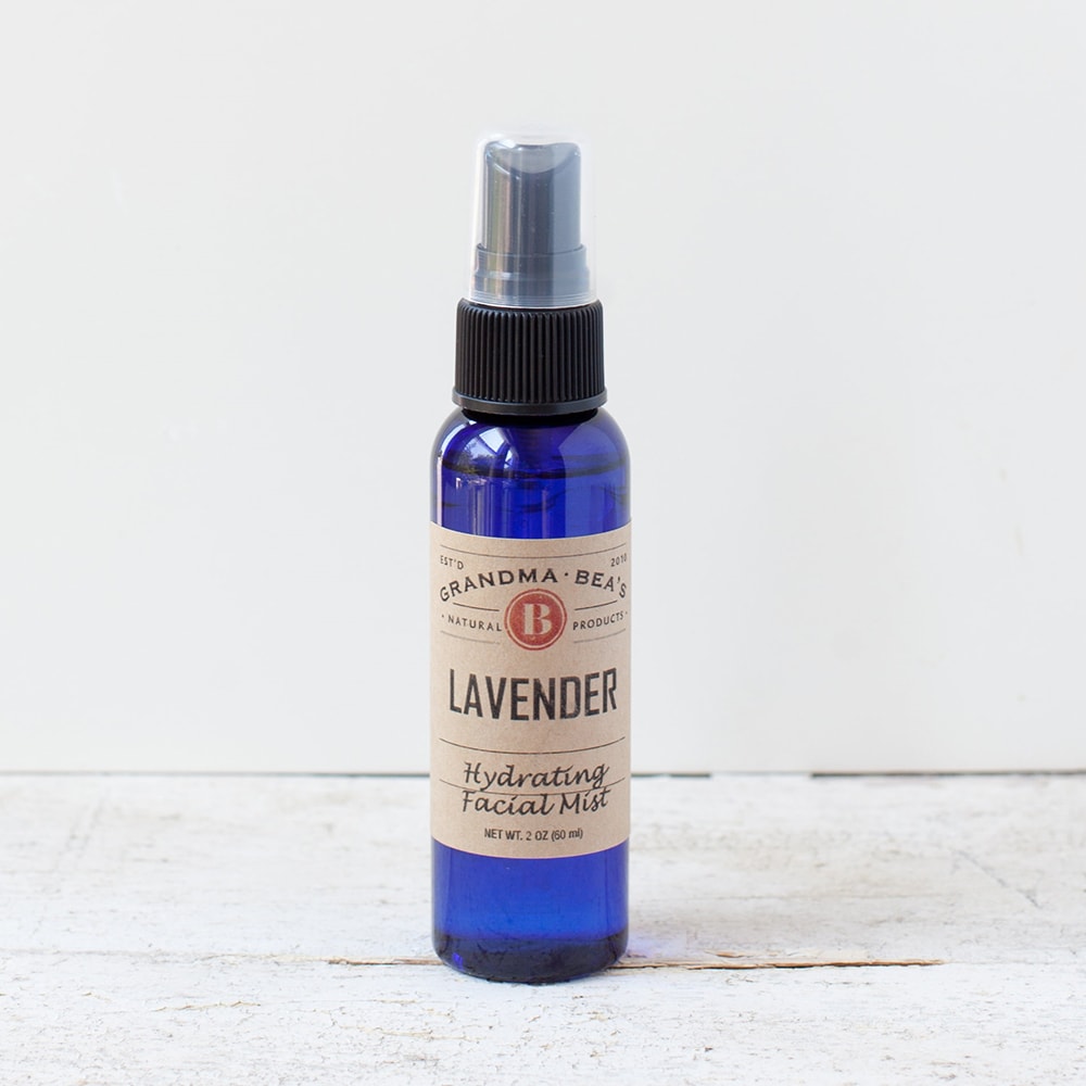 Grandma Bea&#x27;s Rejuvenating Facial Mist, Lavender, Refresh and Hydrate Skin, Set Makeup, All-Natural Ingredients, 2 oz