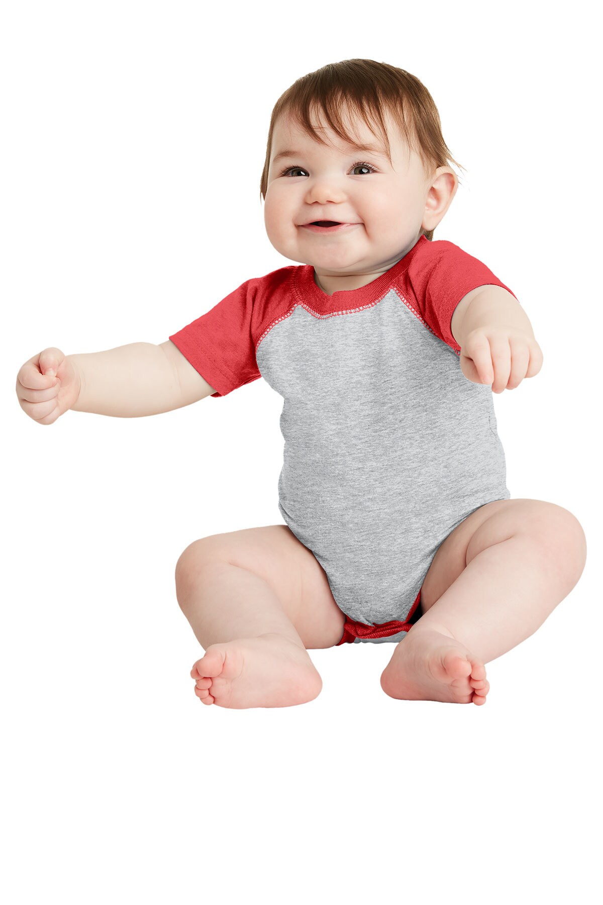 Infant Baseball Fine Jersey Bodysuit | 4.5-Ounce, 100% Combed Ring Spun Cotton 60/40 Cotton/poly Fine Jersey Stylish and Comfortable Innovative Three-Snap Closure, This Bodysuit Offers Both Convenience Little One&#x27;s Playtime Adventures | Radyan&#xAE;