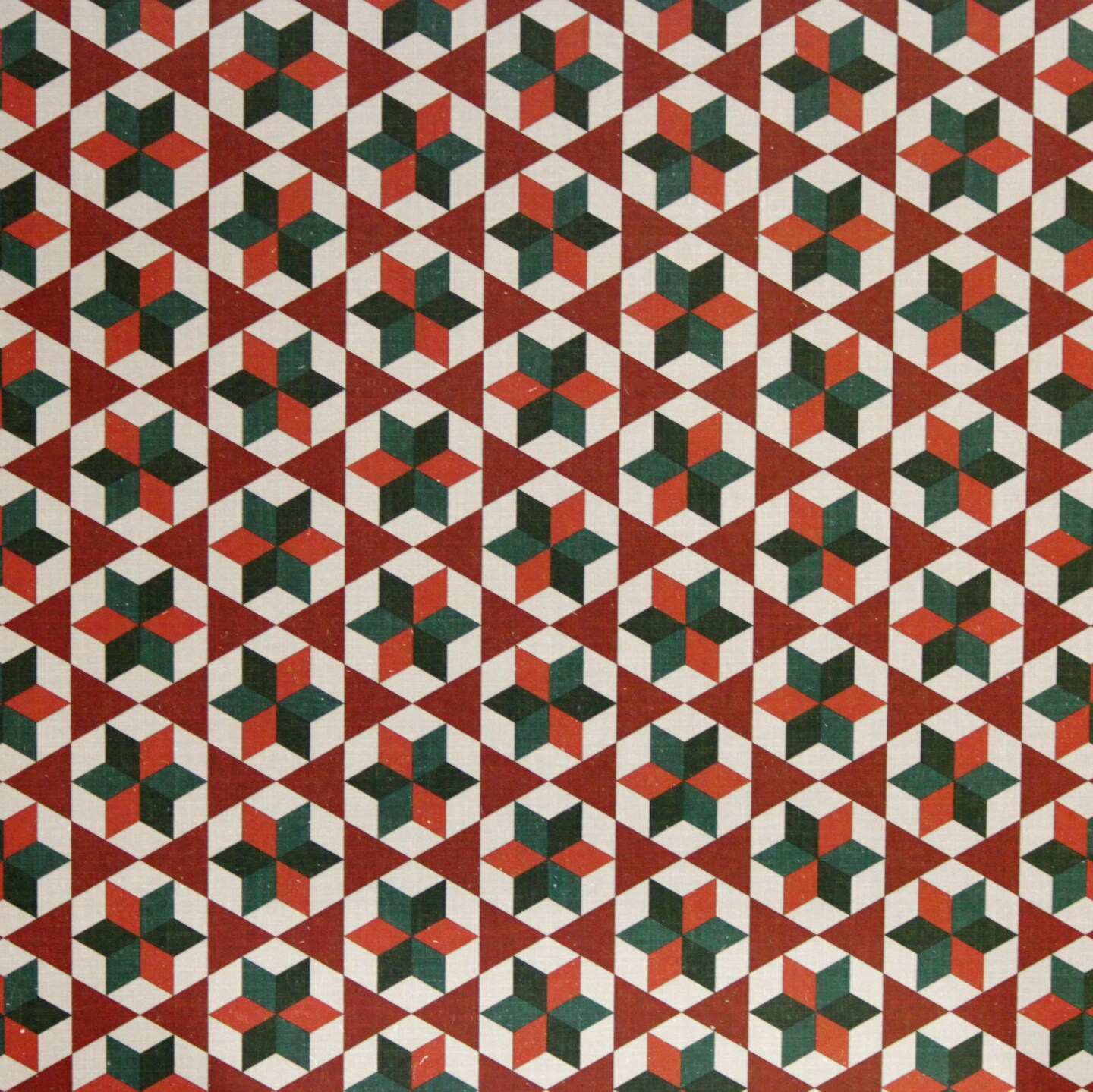 Recollections Cottage Christmas 12 x 12 Red Quilt Lt. Cardstock Paper