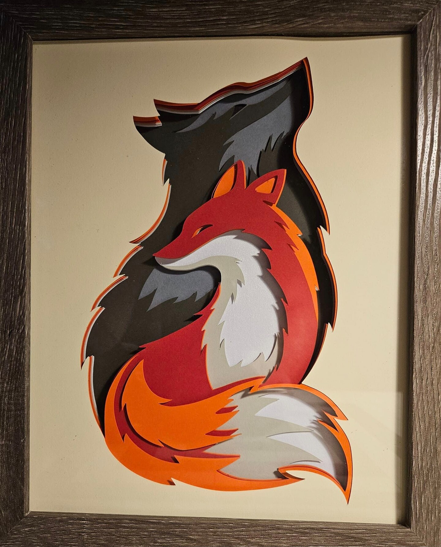 Fox and Wolf 8x10 3D Shadow Box Art | MakerPlace by Michaels