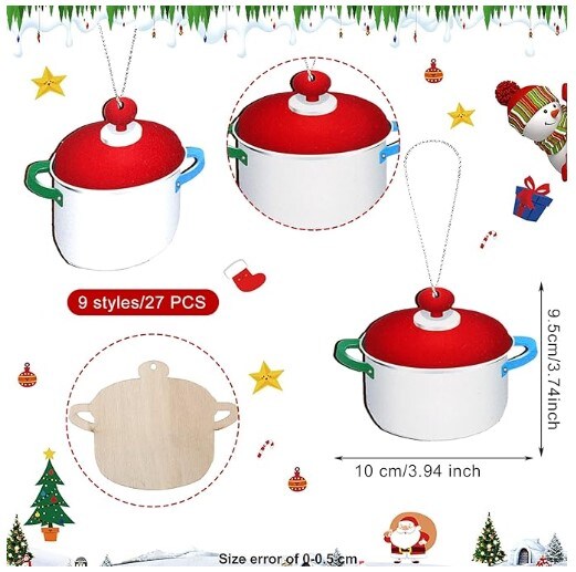 27 parts Chef Christmas Decoration Baking Decorations Chef Cooking Ornament Ornament for a Christmas Tree