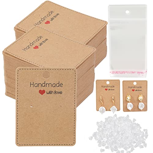 Femtindo 150 Pack Earring Cards for Jewelry Packaging DIY Earrings