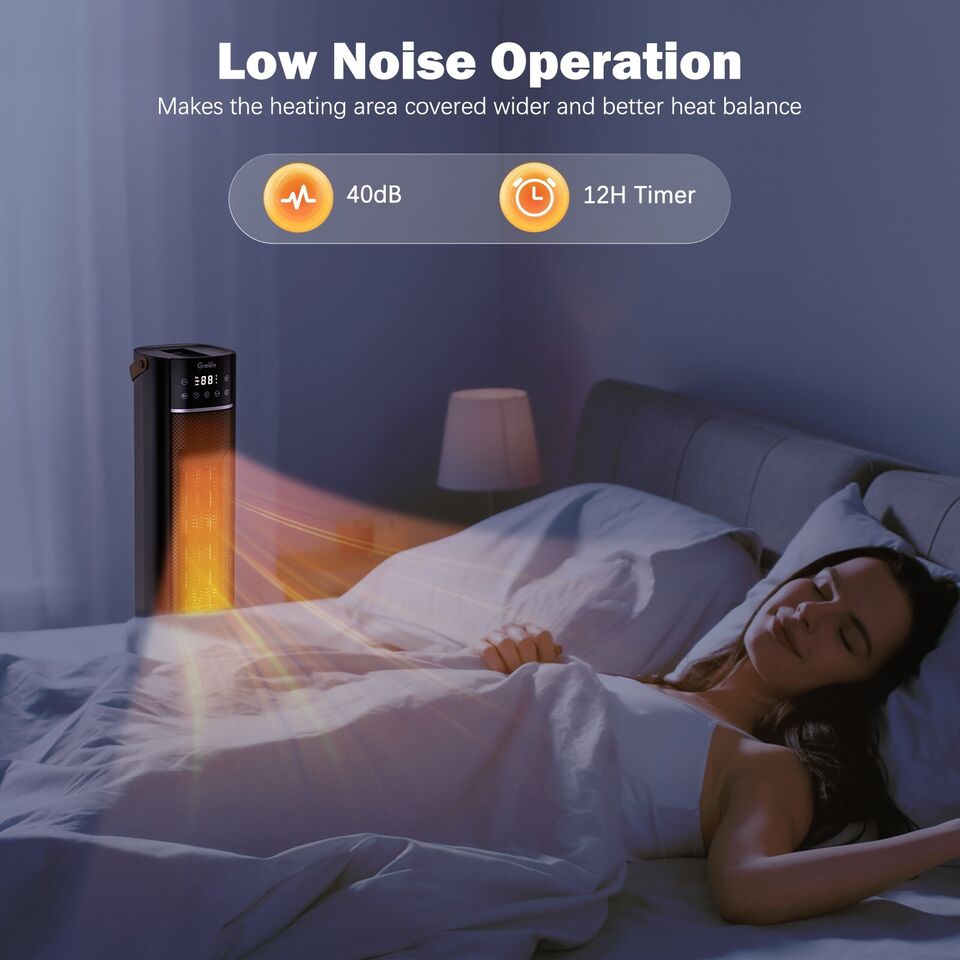 1500W Electric Oscillating Ceramic Tower Space Heater.