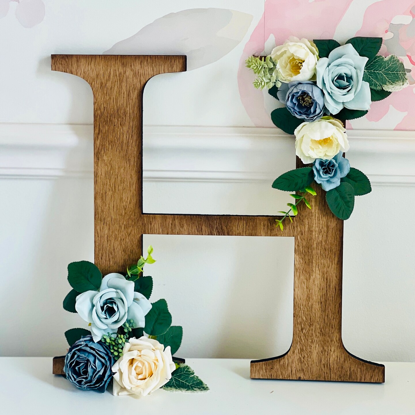 Floral Wooden Letter Nursery Wall Decor