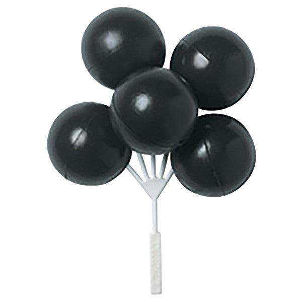 Black Balloon Cluster DecoPics Cupcake Decoration, 12ct