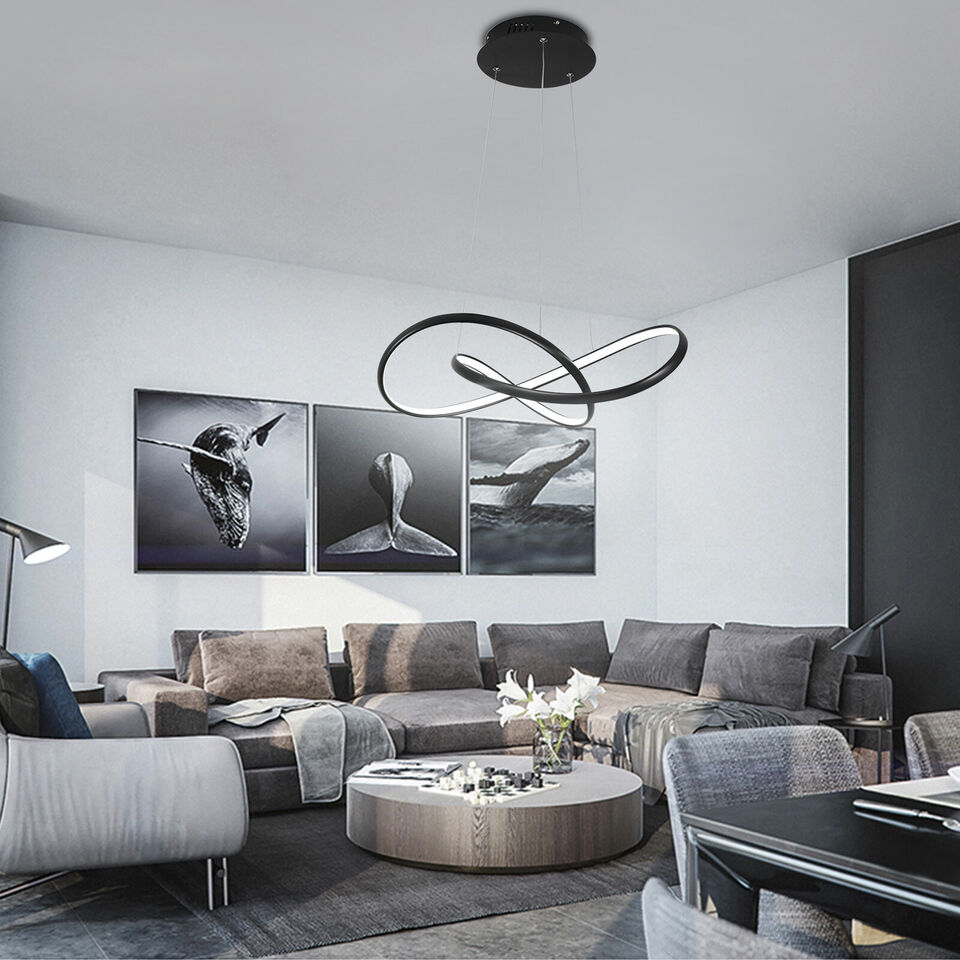 Kitcheniva Chandelier Modern Dimmable Circular Ring Pendant Light LED