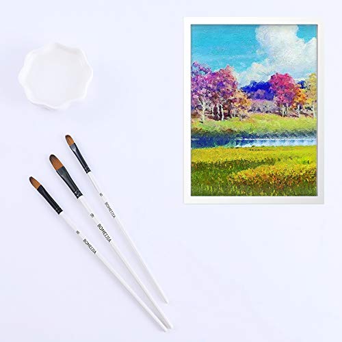 GETHPEN Filbert Paint Brushes Set, 12 PCS Artist Brush for Acrylic Oil  Watercolor Gouache Artist Professional Painting Kits with Synthetic Nylon  Tips