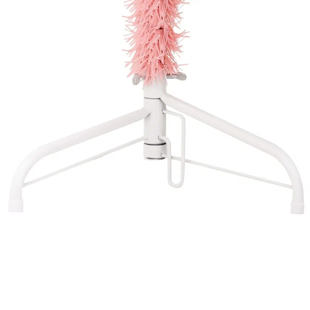 Pink Slim Half Christmas Tree with Stand