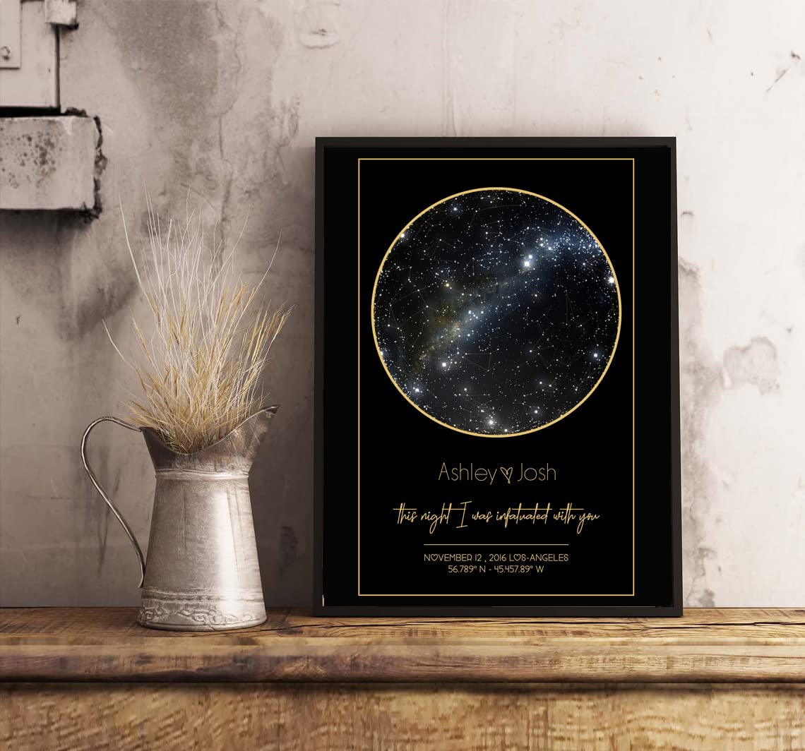 Buy Heartbeat Star Map With Photo, Unique Custom Star Chart, Meaningful  Gifts for Loved One, Wedding Anniversary Gift for Her, Galaxy Art Poster  Online in India - Etsy